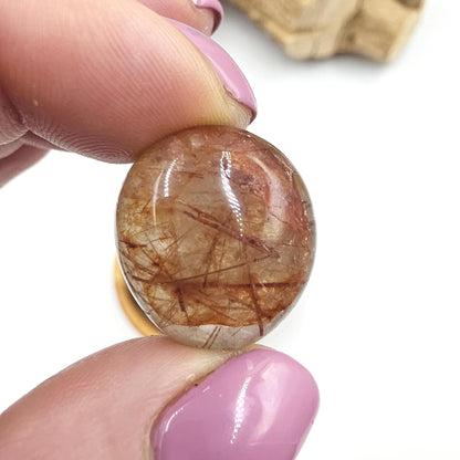 Red Rutile Tumble Stones – Vitality, Confidence & Energy Amplification Crystal, 2cm