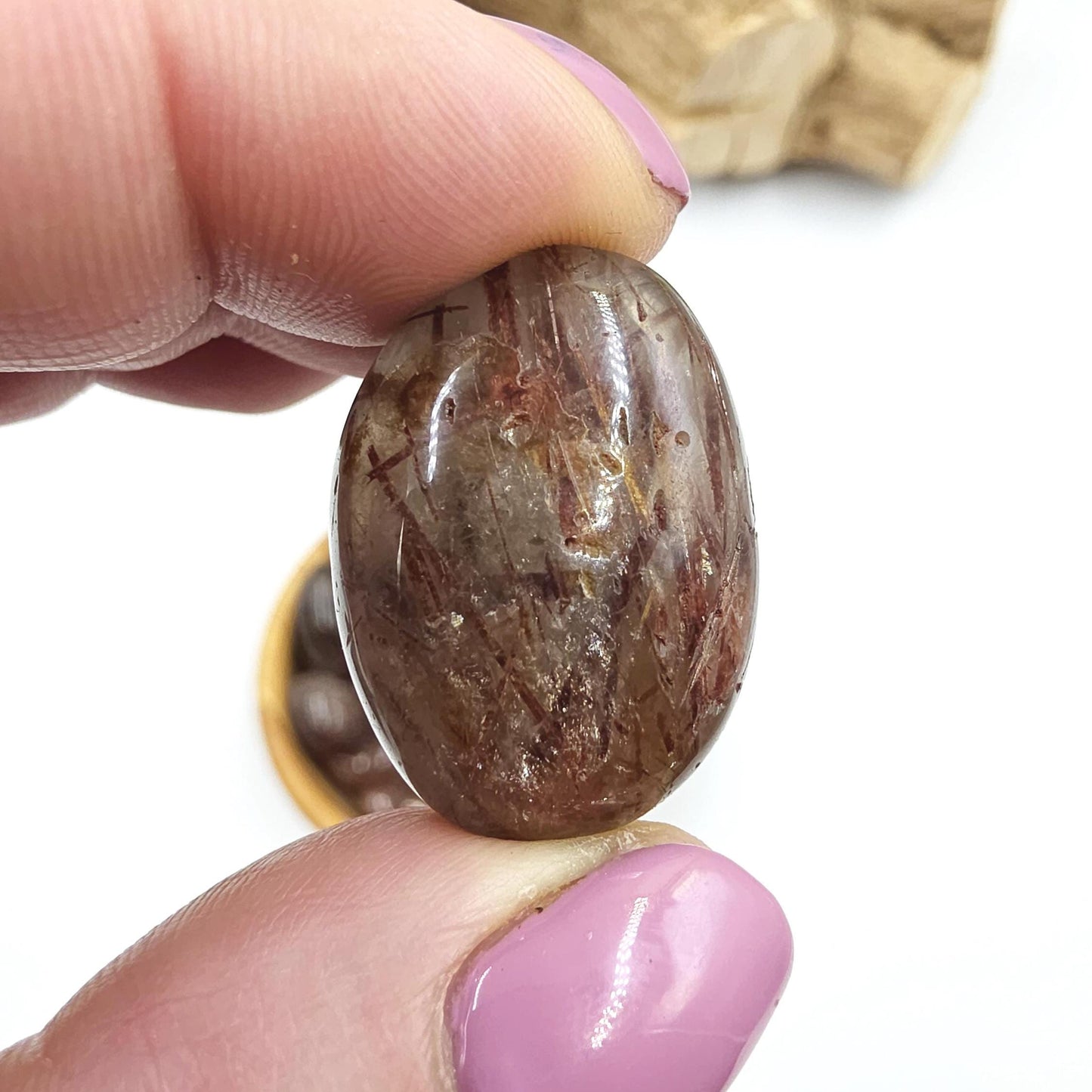 Red Rutile Tumble Stones – Vitality, Confidence & Energy Amplification Crystal, 2cm