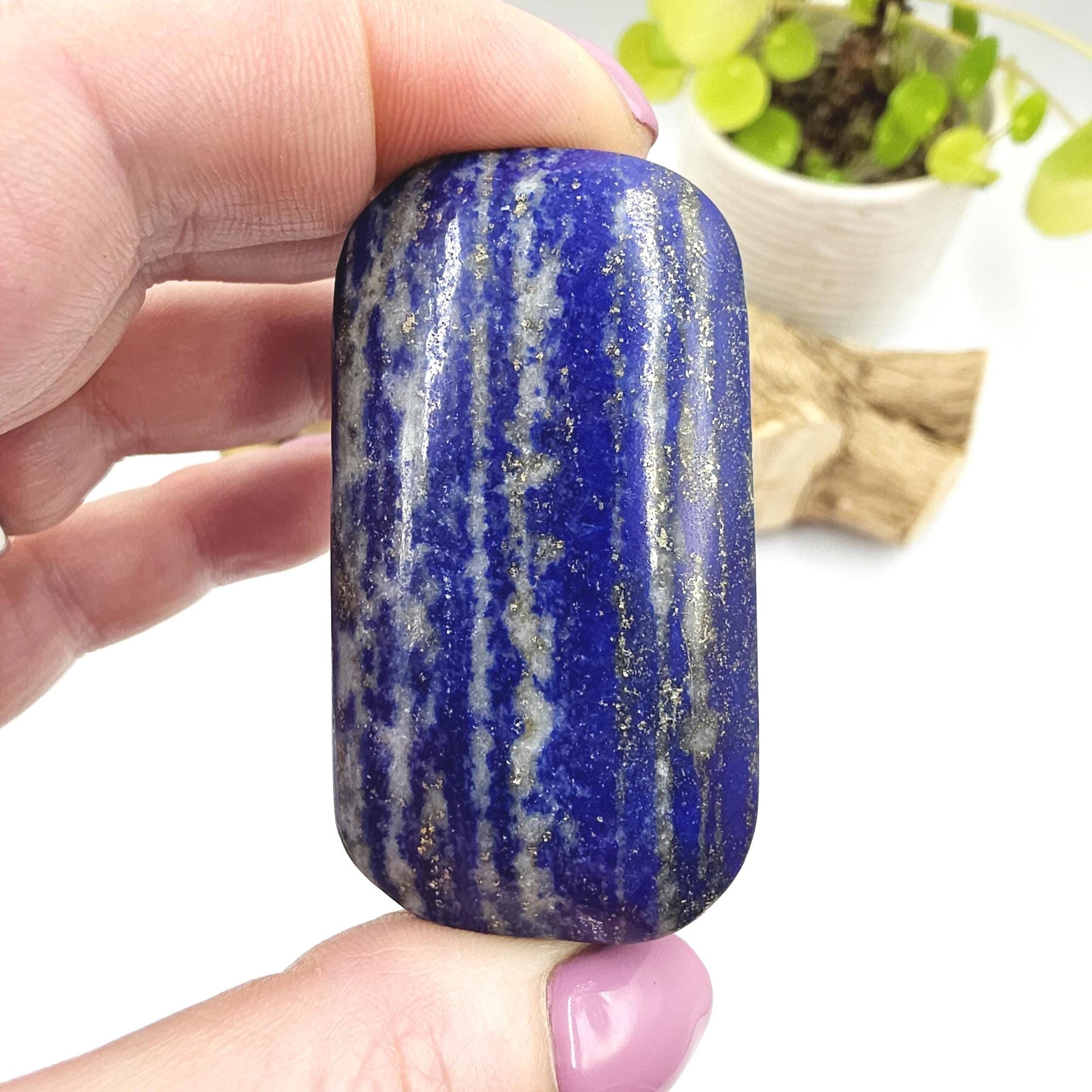 Lapis Lazuli Palm Stone – Wisdom, Intuition & Spiritual Awareness Crystal, 80g