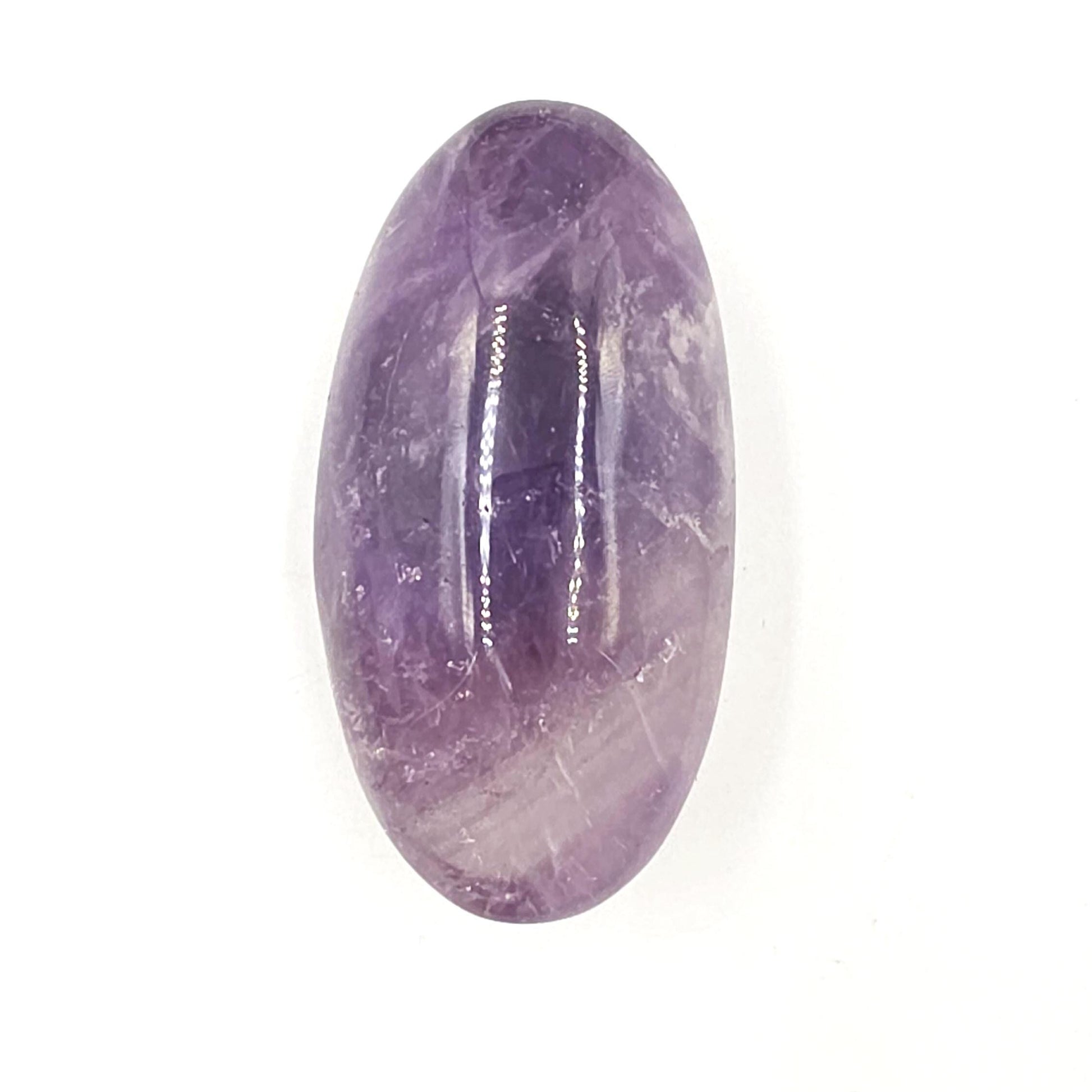 Sparkly Amethyst Palm Stone with rainbows – Calm, Intuition & Spiritual Awareness Crystal, 90g