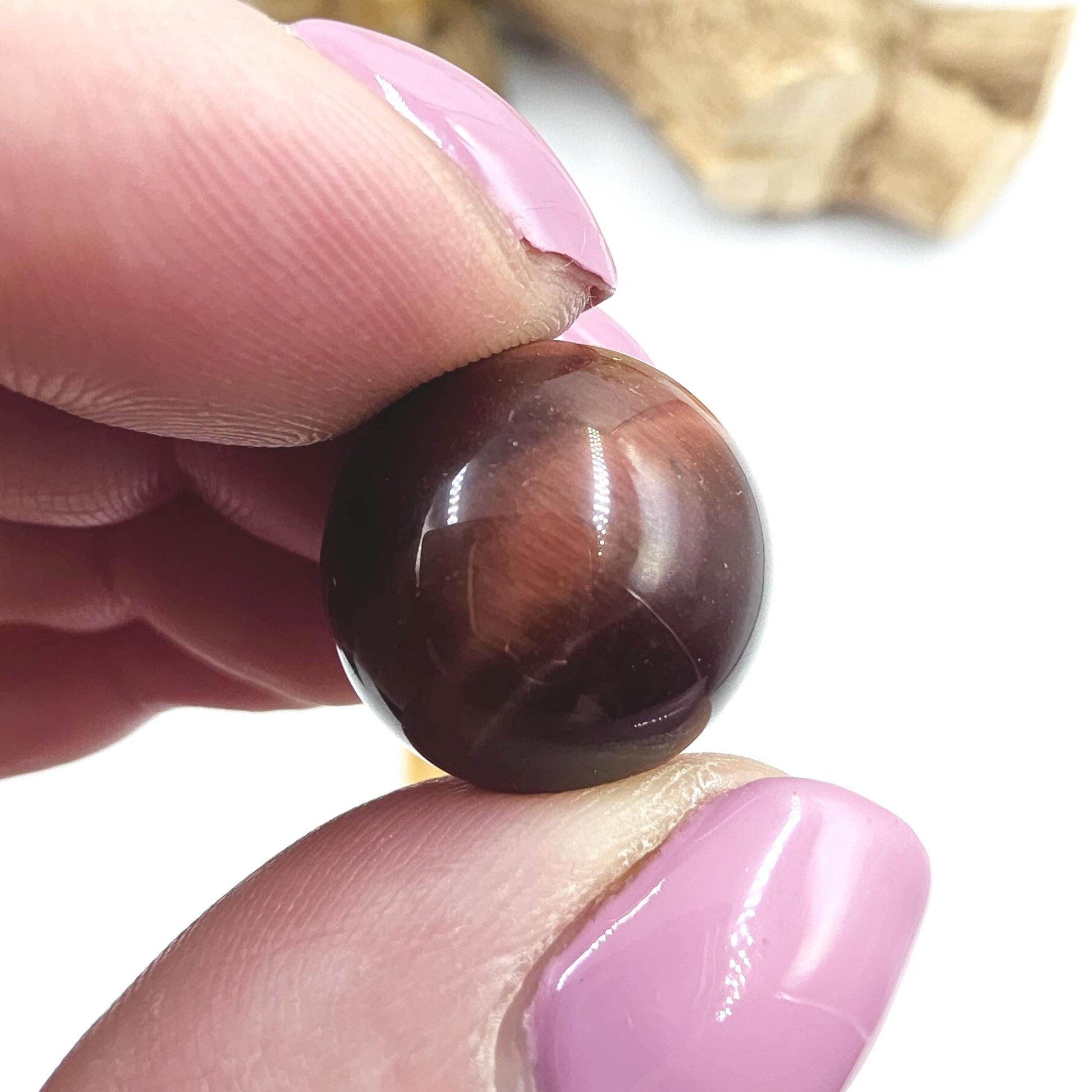 Red Tiger’s Eye Mini Spheres – Confidence, Strength & Motivation Crystal, 17-18+mm