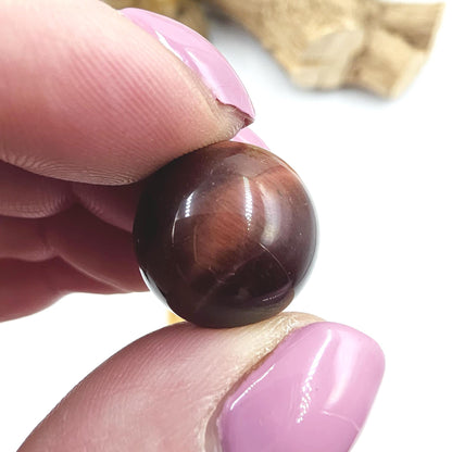 Red Tiger’s Eye Mini Spheres – Confidence, Strength & Motivation Crystal, 17-18+mm