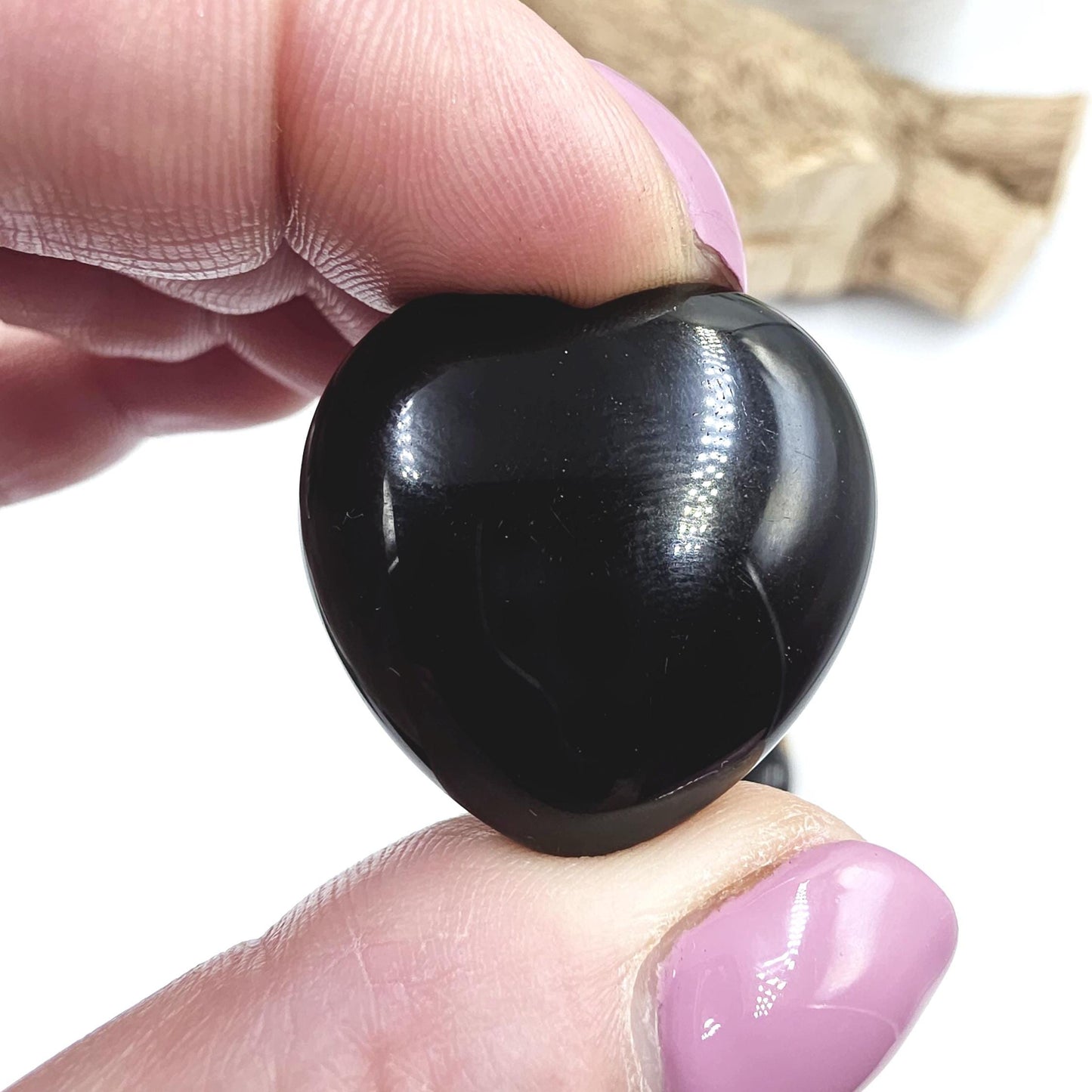 Obsidian Crystal Hearts – Protection, Grounding & Emotional Balance Crystal, 30mm