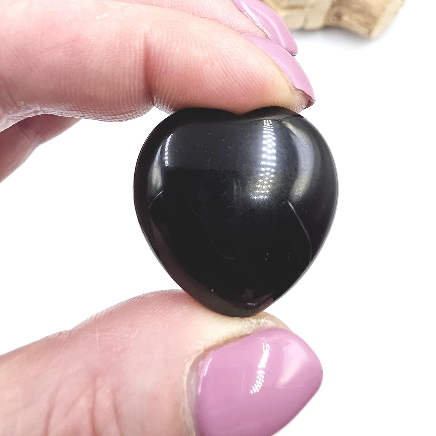 Obsidian Crystal Hearts – Protection, Grounding & Emotional Balance Crystal, 30mm