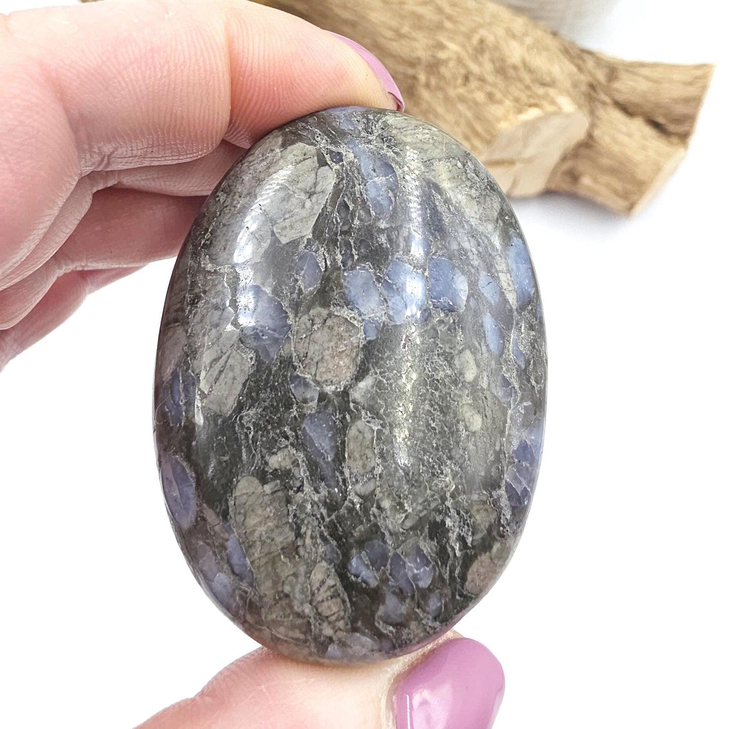 Que Sera (Llanite) Palm Stone – Positivity, Empowerment & Spiritual Growth Crystal, 100g