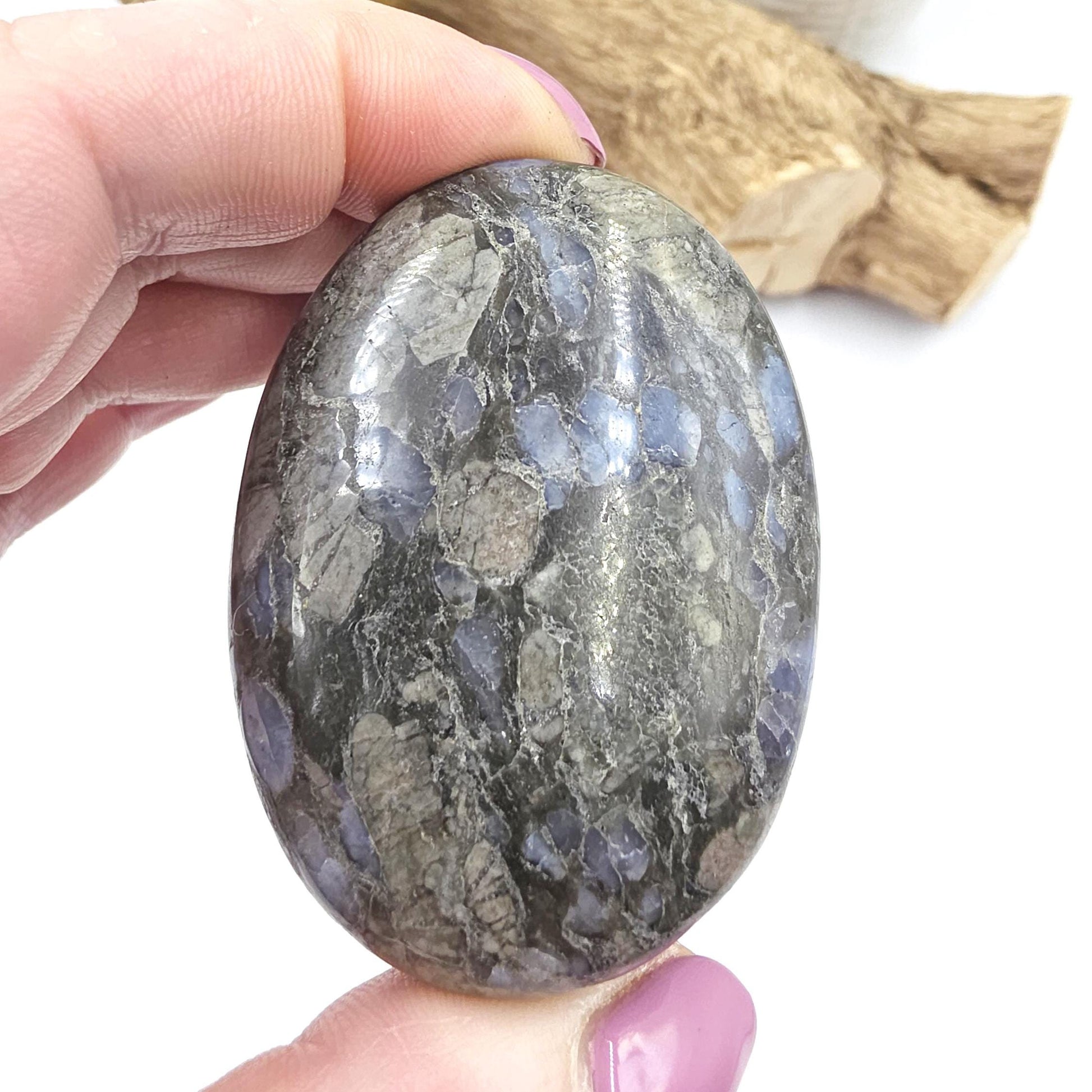 Que Sera (Llanite) Palm Stone – Positivity, Empowerment & Spiritual Growth Crystal, 100g