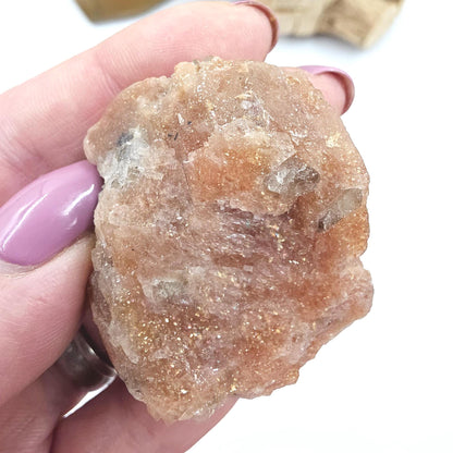 Raw Sunstone Specimen – Joy, Confidence & Sacral Chakra Crystal, 50g
