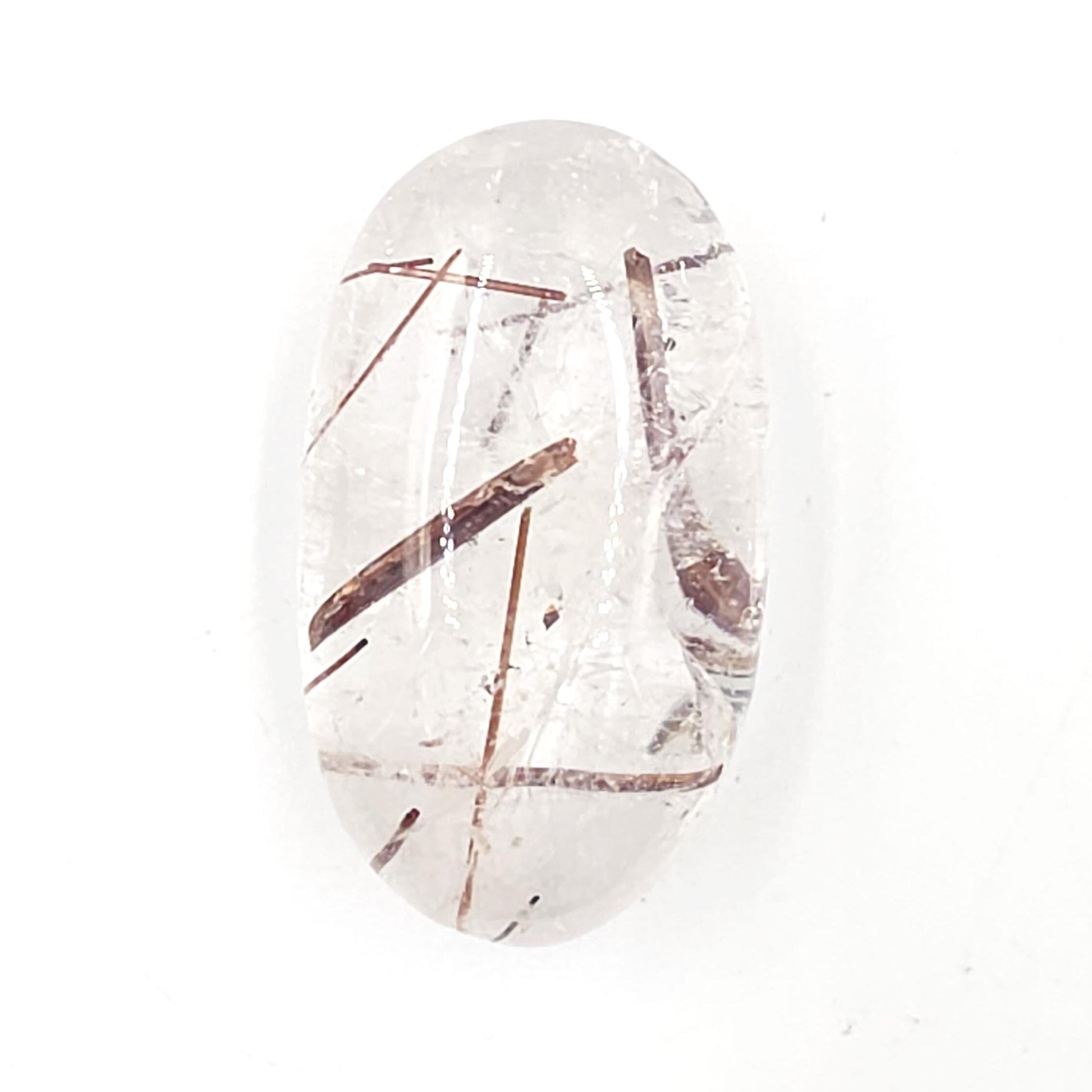 Rare Copper & Silver Rutile Quartz Palm Stone – Clarity, Transformation and Energy Amplification Crystal, 60g