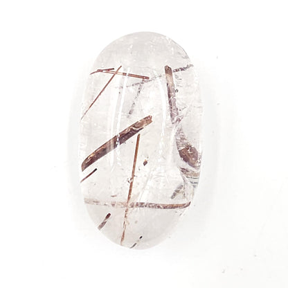 Rare Copper & Silver Rutile Quartz Palm Stone – Clarity, Transformation and Energy Amplification Crystal, 60g