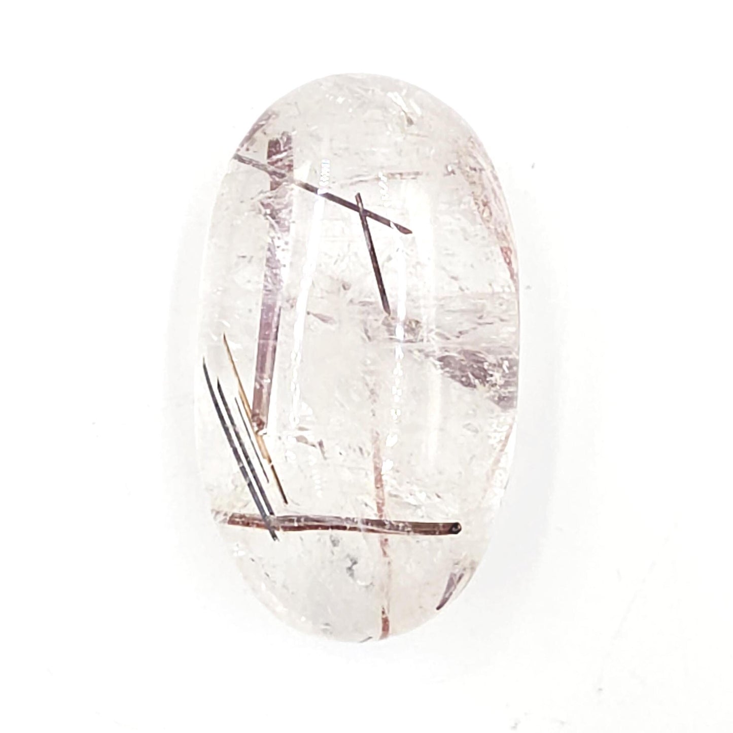 Rare Copper & Silver Rutile Quartz Palm Stone – Clarity, Transformation and Energy Amplification Crystal, 60g