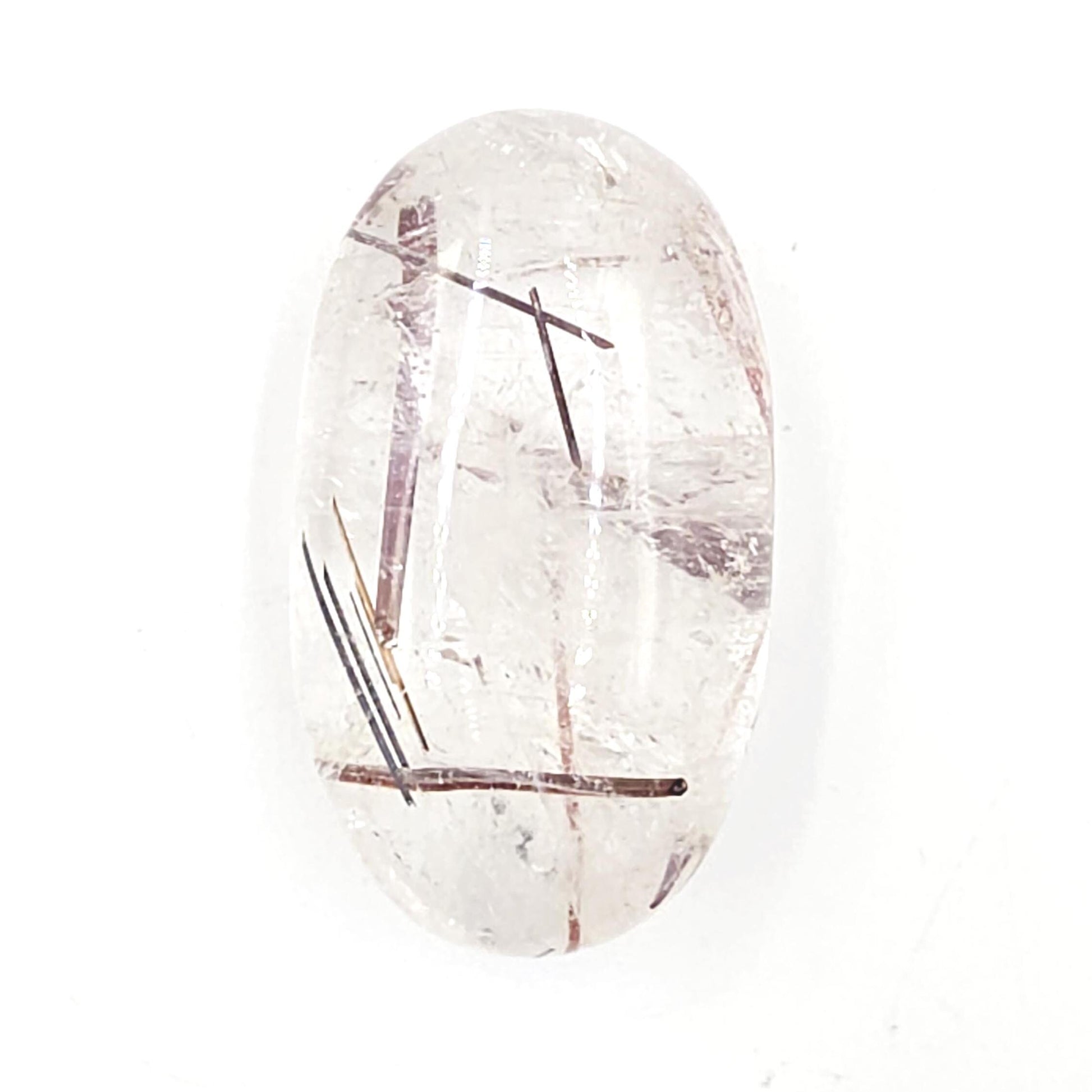 Rare Copper & Silver Rutile Quartz Palm Stone – Clarity, Transformation and Energy Amplification Crystal, 60g