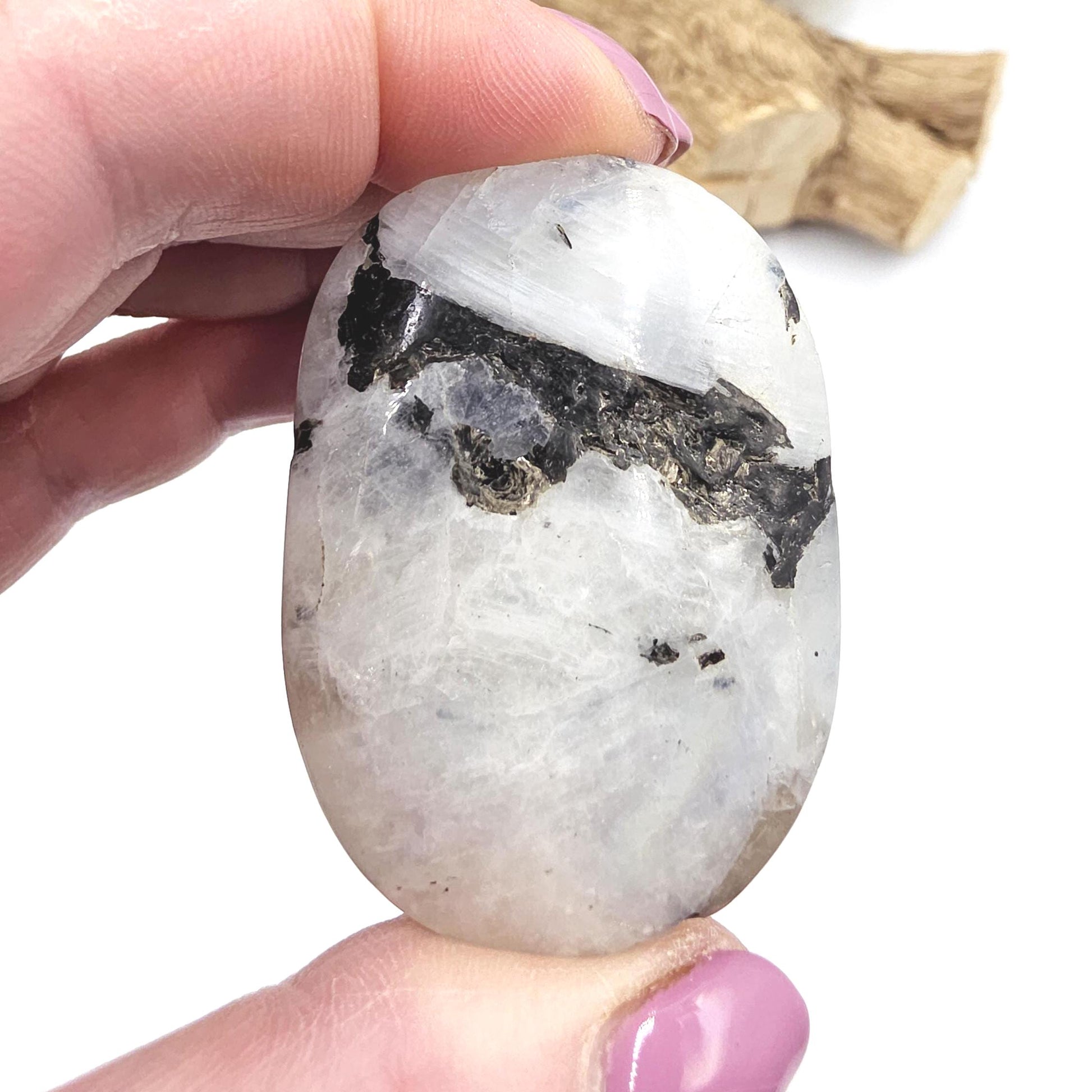 Rainbow Moonstone Palm Stone – Intuition, Balance & Feminine Energy Healing Crystal, 60g