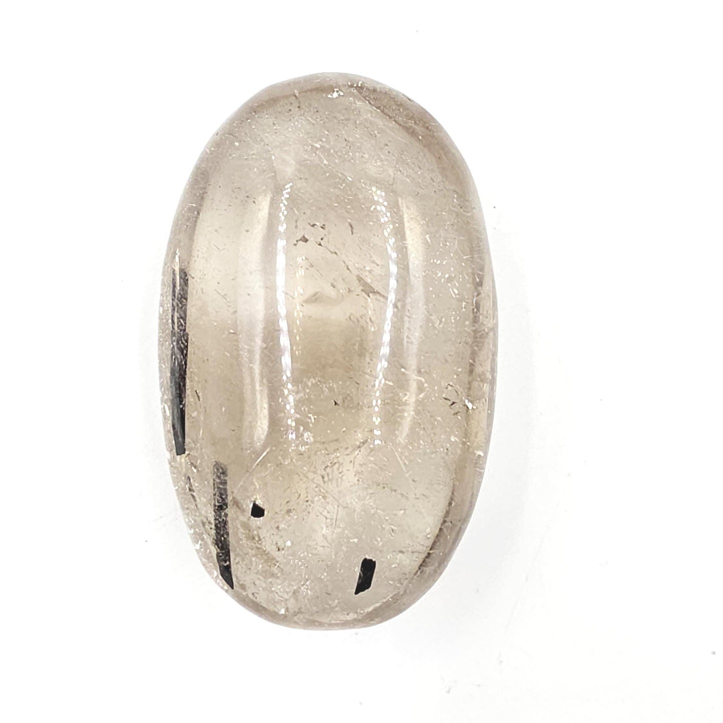 Large High Grade Sparkly Black Rutile Quartz Palm Stone – Protection, Clarity & Energy Amplification Crystal, 185g