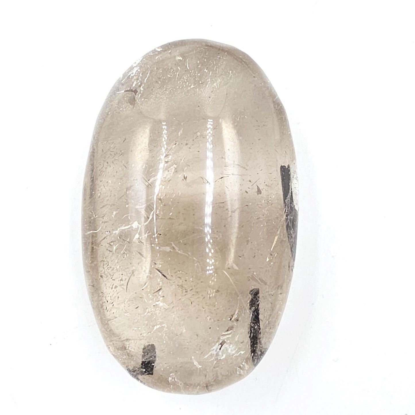 Large High Grade Sparkly Black Rutile Quartz Palm Stone – Protection, Clarity & Energy Amplification Crystal, 185g