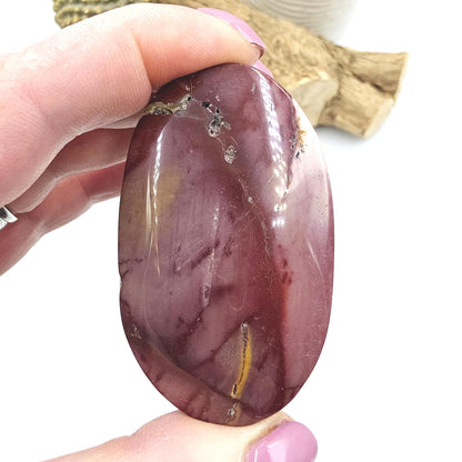 Mookaite Jasper Palm Stone – Strength, Grounding & Emotional Balance Crystal, 75g