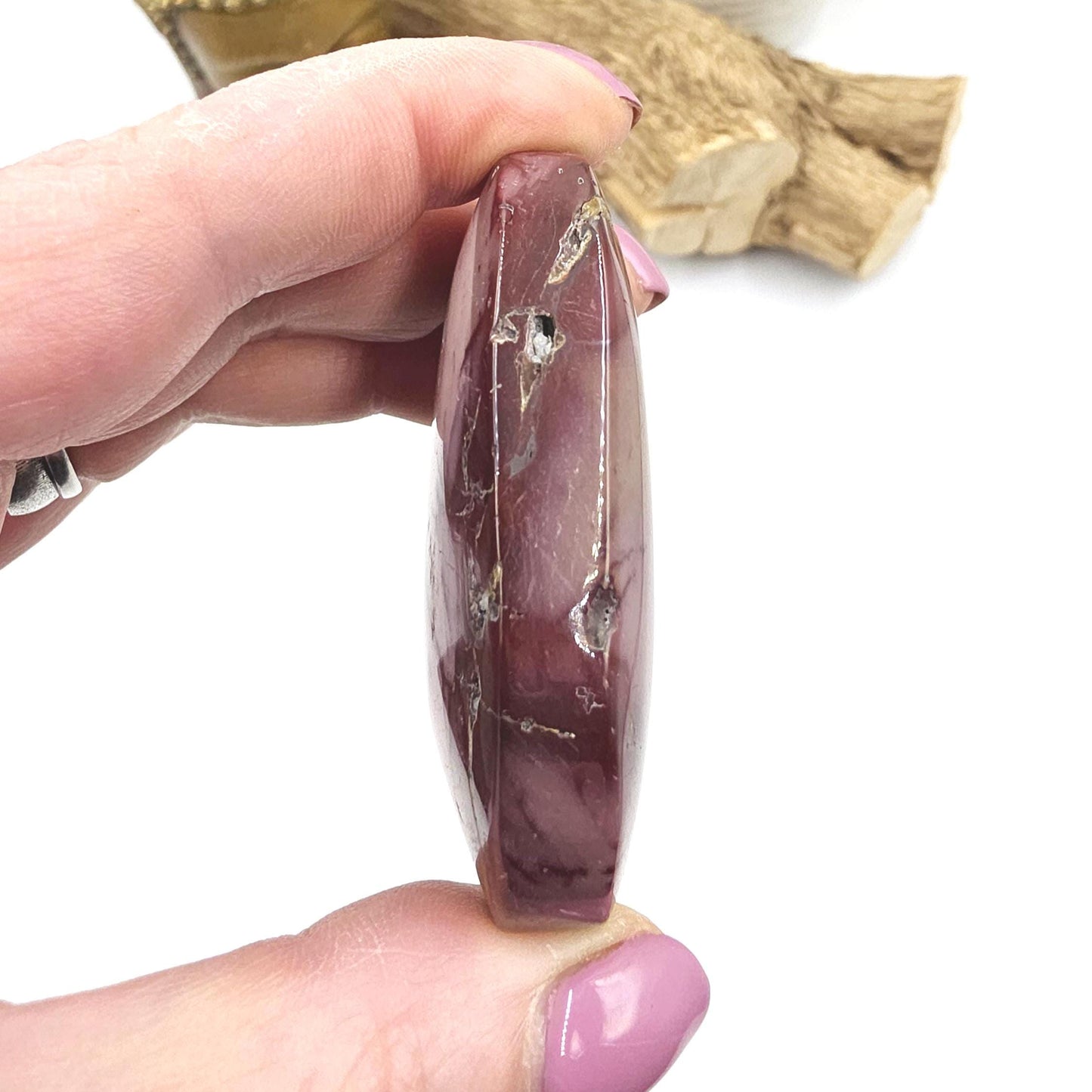 Mookaite Jasper Palm Stone – Strength, Grounding & Emotional Balance Crystal, 75g