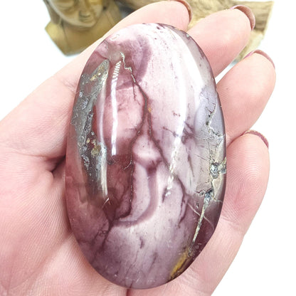 Mookaite Jasper Palm Stone – Strength, Grounding & Emotional Balance Crystal, 75g