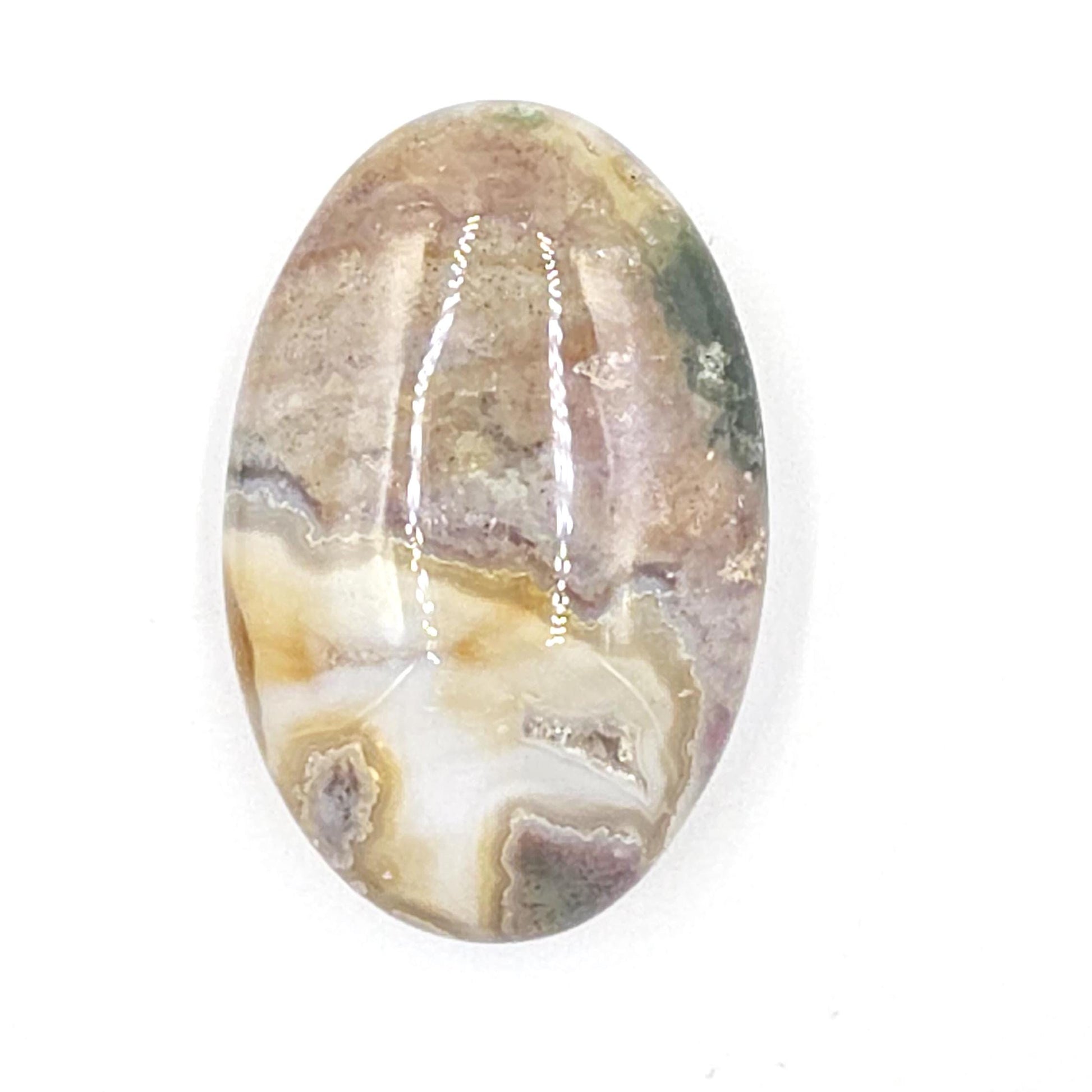 Ocean Jasper Palm Stone – Joy, Emotional Healing & Calming Crystal, 45g