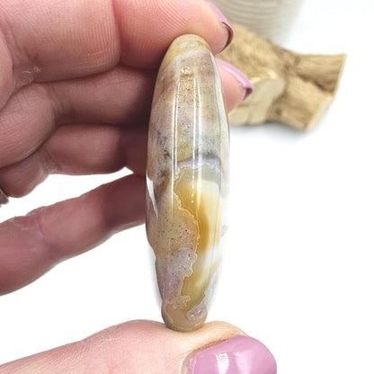 Ocean Jasper Palm Stone – Joy, Emotional Healing & Calming Crystal, 45g