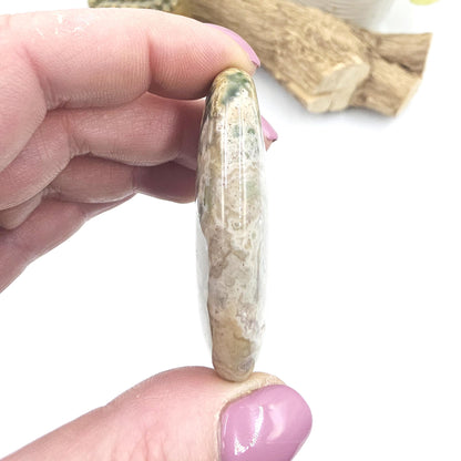 Ocean Jasper Palm Stone – Joy, Emotional Healing & Calming Crystal, 35g