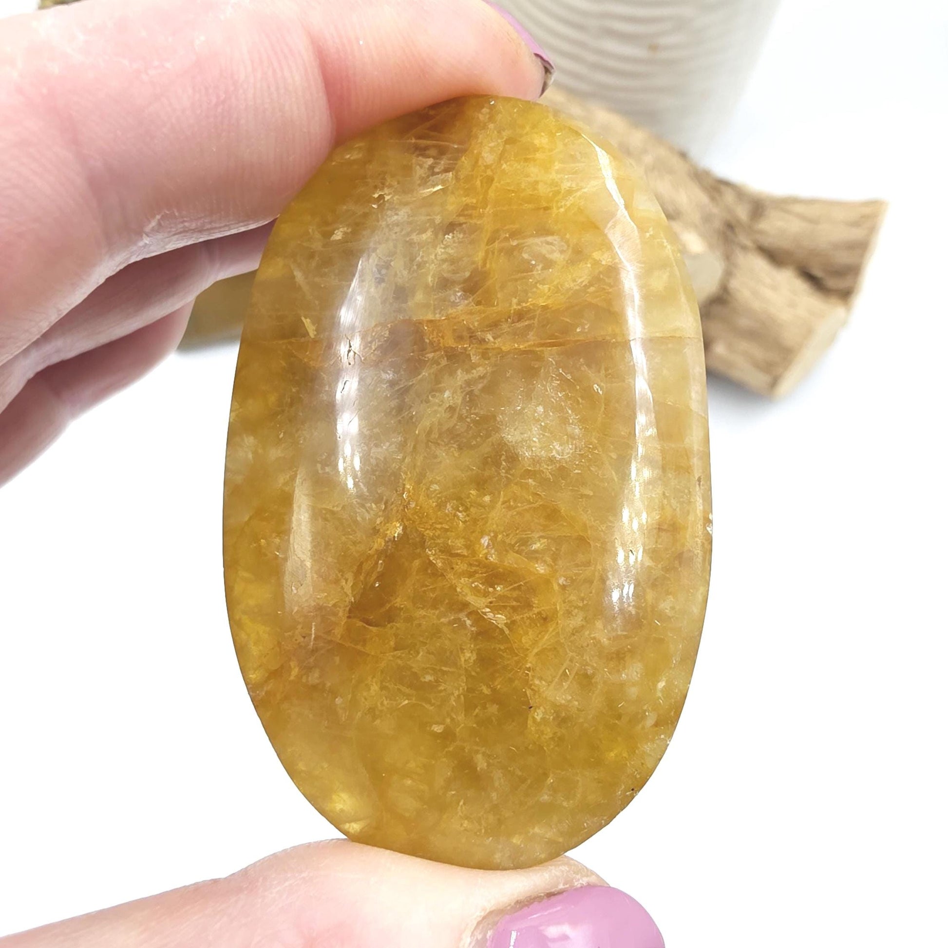 Golden Healer Palm Stone – Deep Healing & Spiritual Balance Crystal, 65g