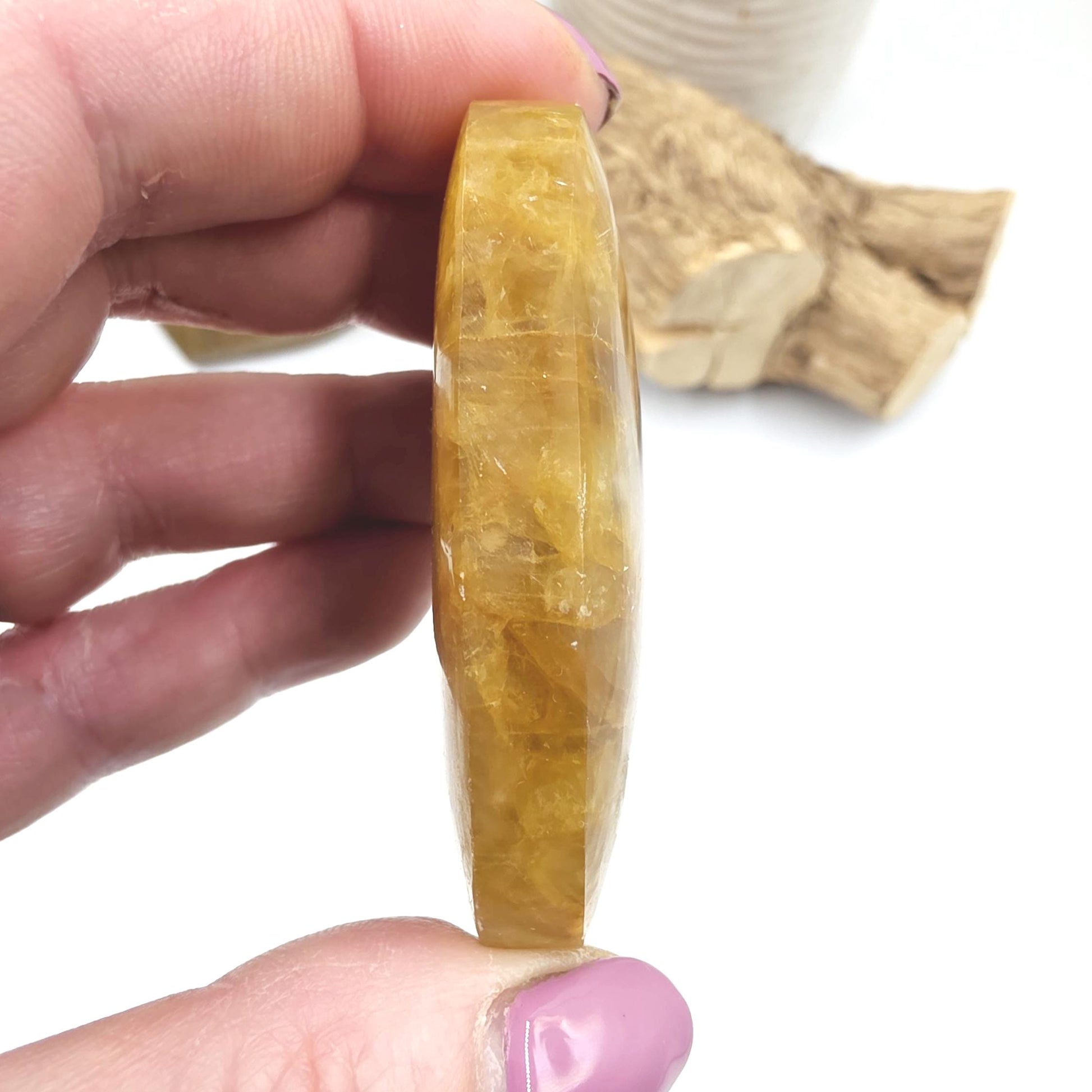 Golden Healer Palm Stone – Deep Healing & Spiritual Balance Crystal, 65g