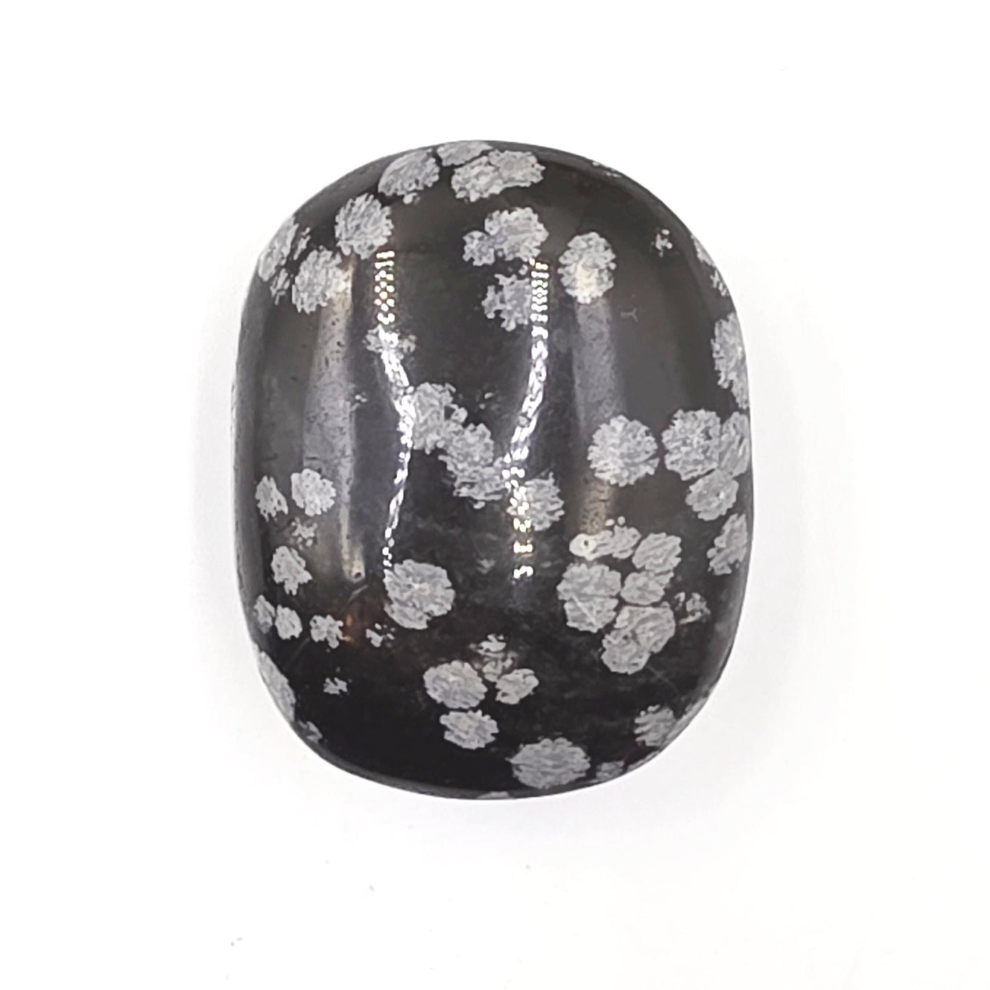 Little Snowflake Obsidian Palm Stone – Grounding, Protection & Emotional Balance Crystal, 40g