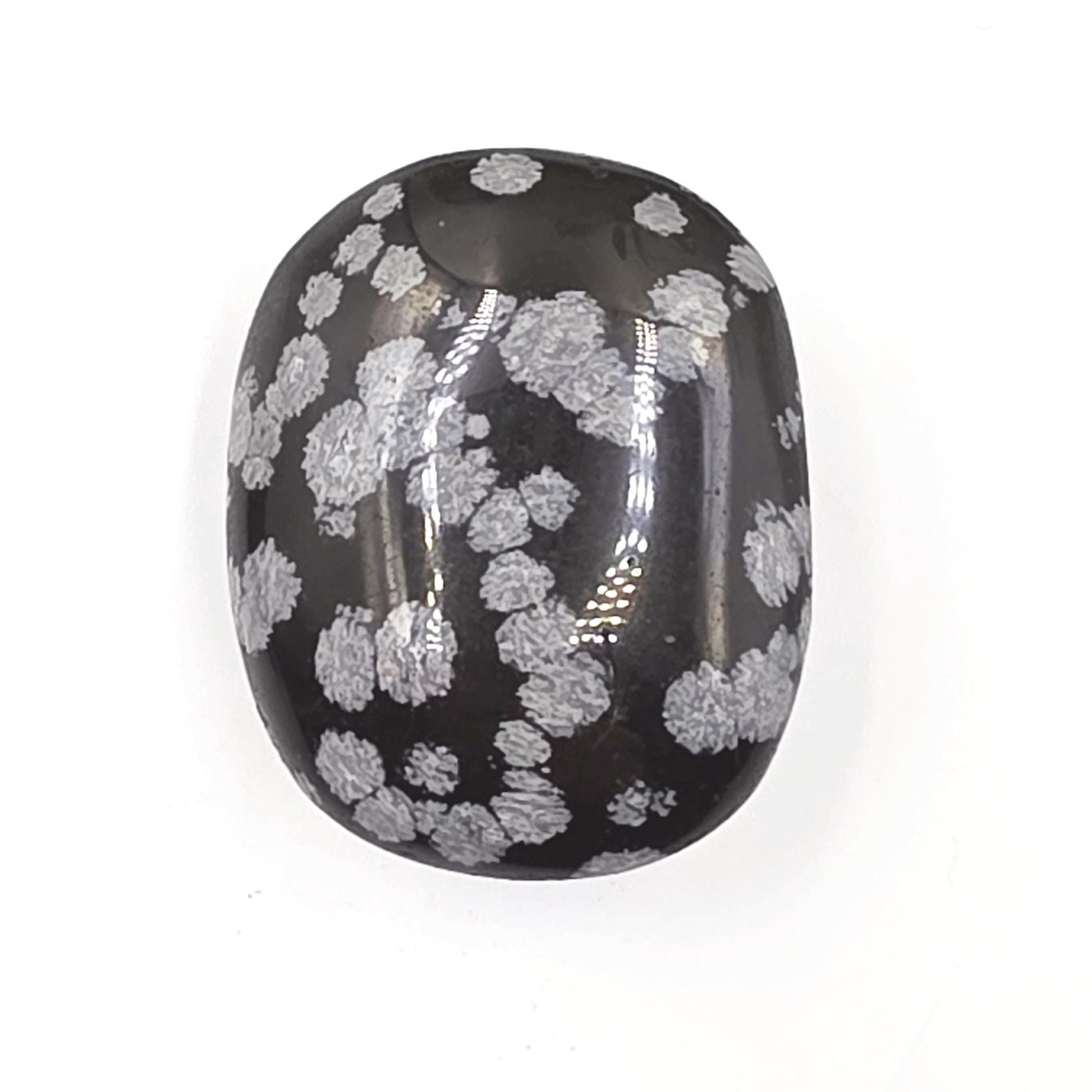 Little Snowflake Obsidian Palm Stone – Grounding, Protection & Emotional Balance Crystal, 40g