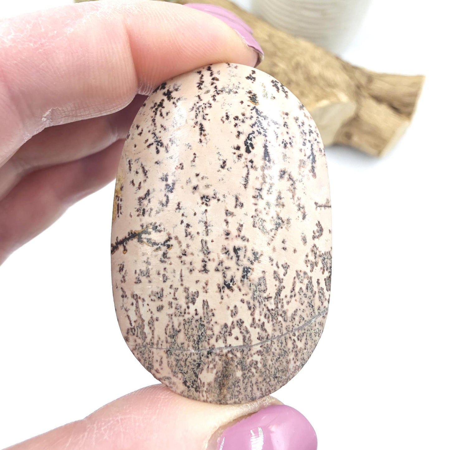 Picture Jasper Palm Stone – Grounding, Stability & Earth Connection Crystal, 55g