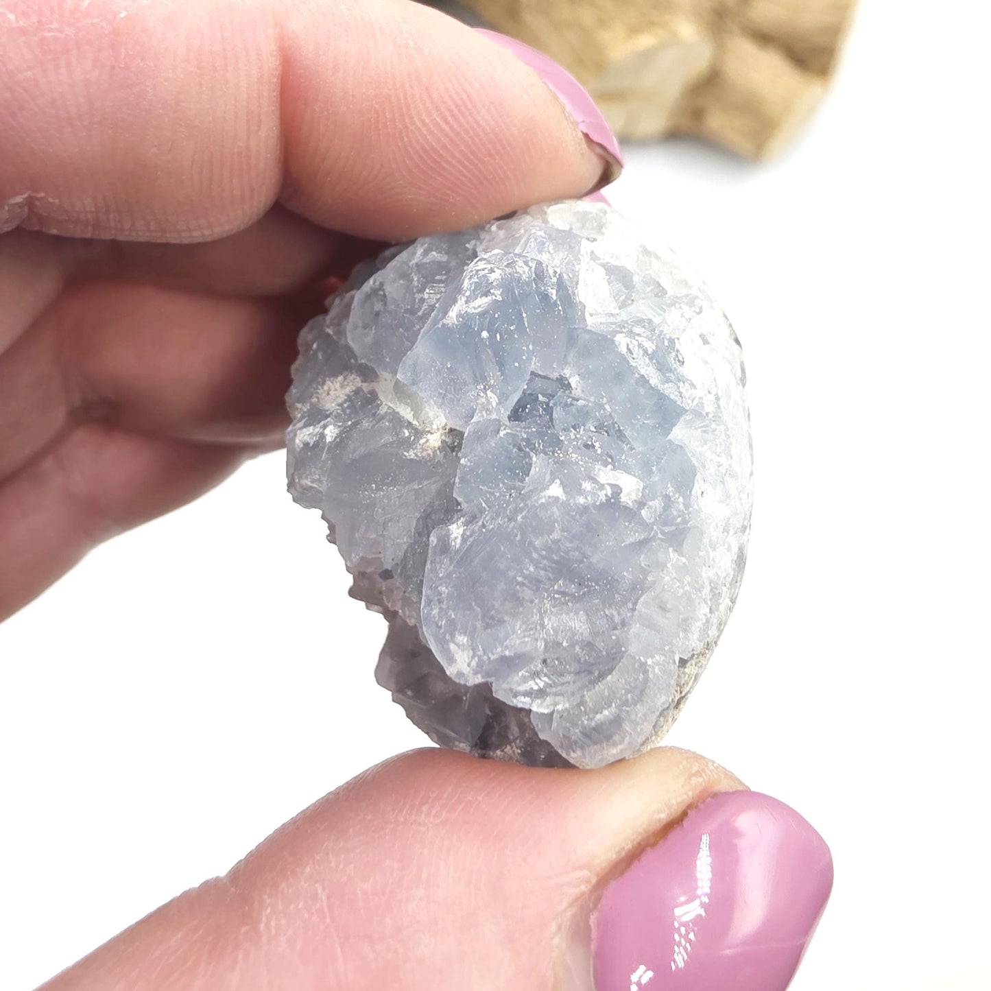 Little Raw Celestite Specimen – Peace, Angelic Energy & Soothing Spiritual Support Crystal, 60g