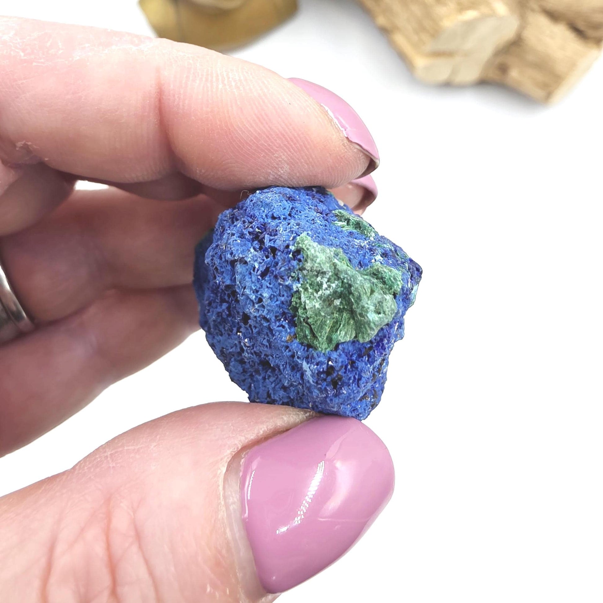 Sparkly Raw Azurite Specimen – Intuition, Insight & Third Eye Chakra Crystal, 50g