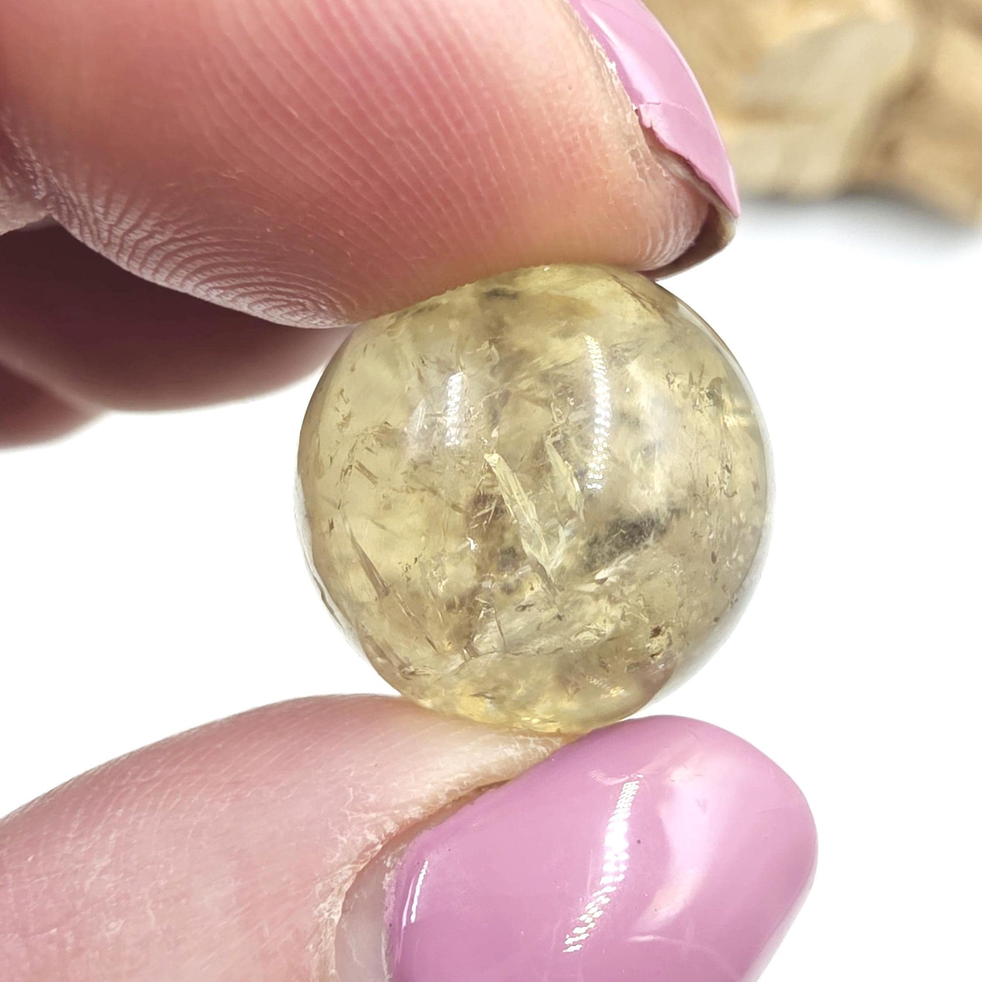 Citrine Mini Spheres – Joy, Abundance & Positive Energy Crystal Ball, 16-19mm