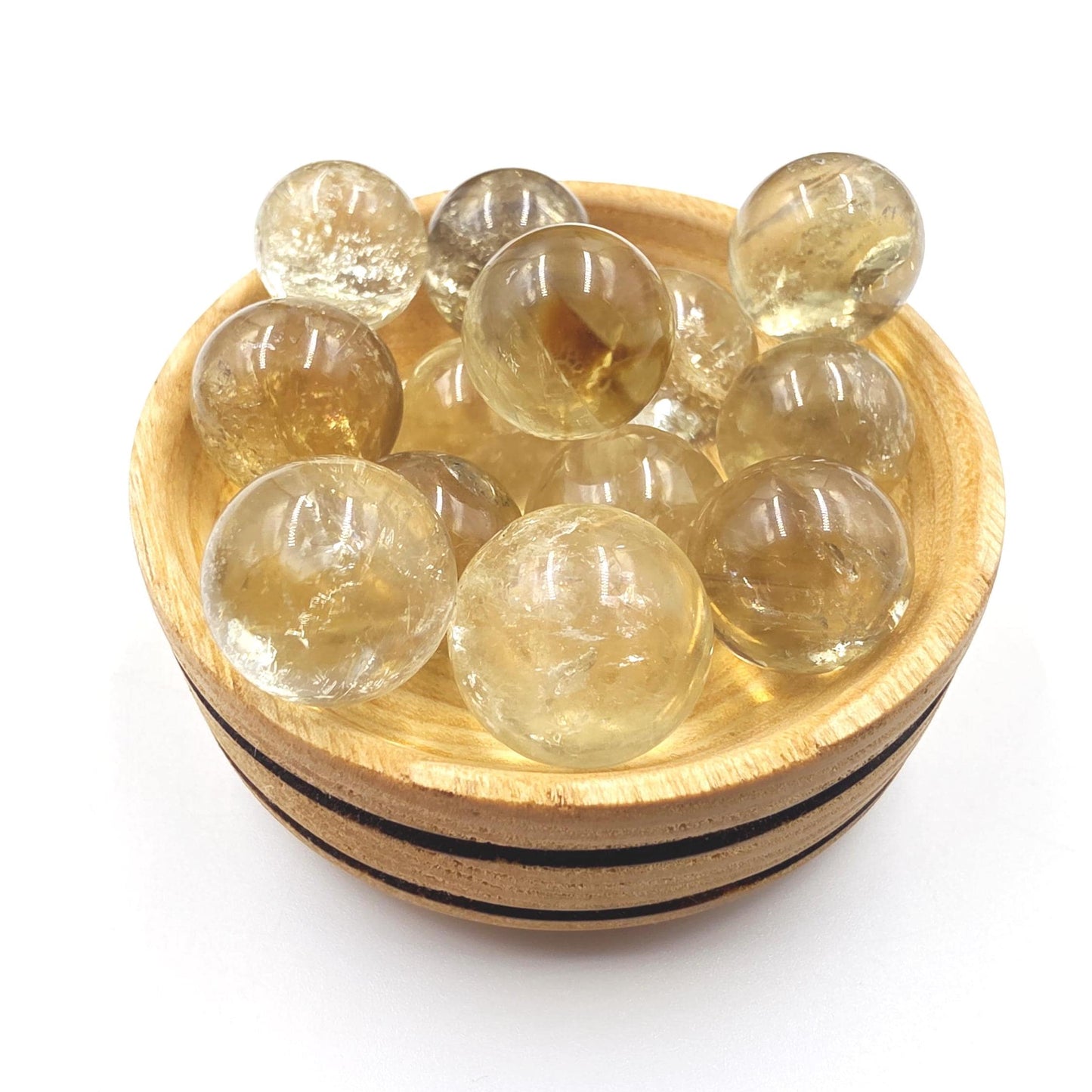 Citrine Mini Spheres – Joy, Abundance & Positive Energy Crystal Ball, 16-19mm