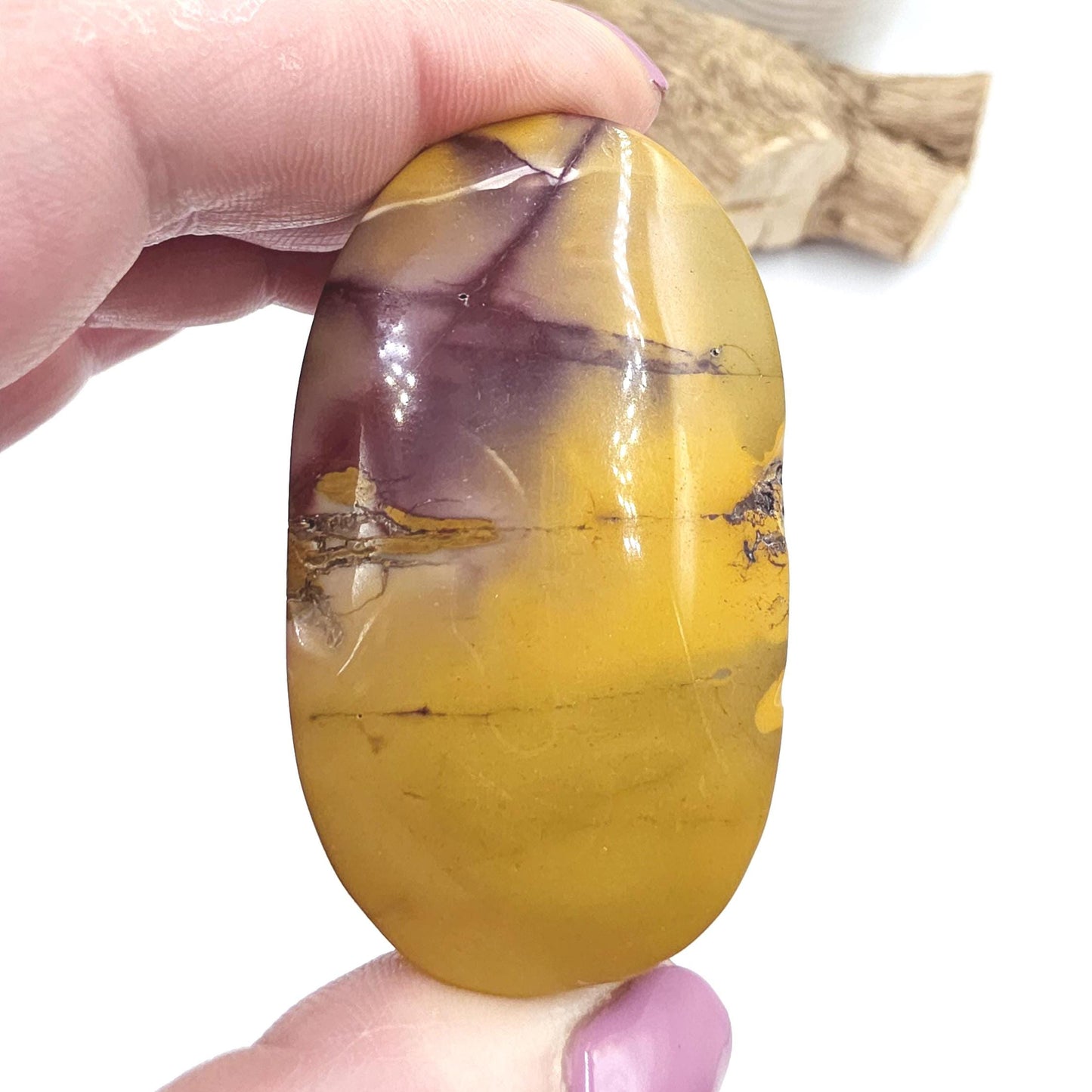 Mookaite Jasper Palm Stone – Strength, Grounding & Emotional Balance Crystal, 70g