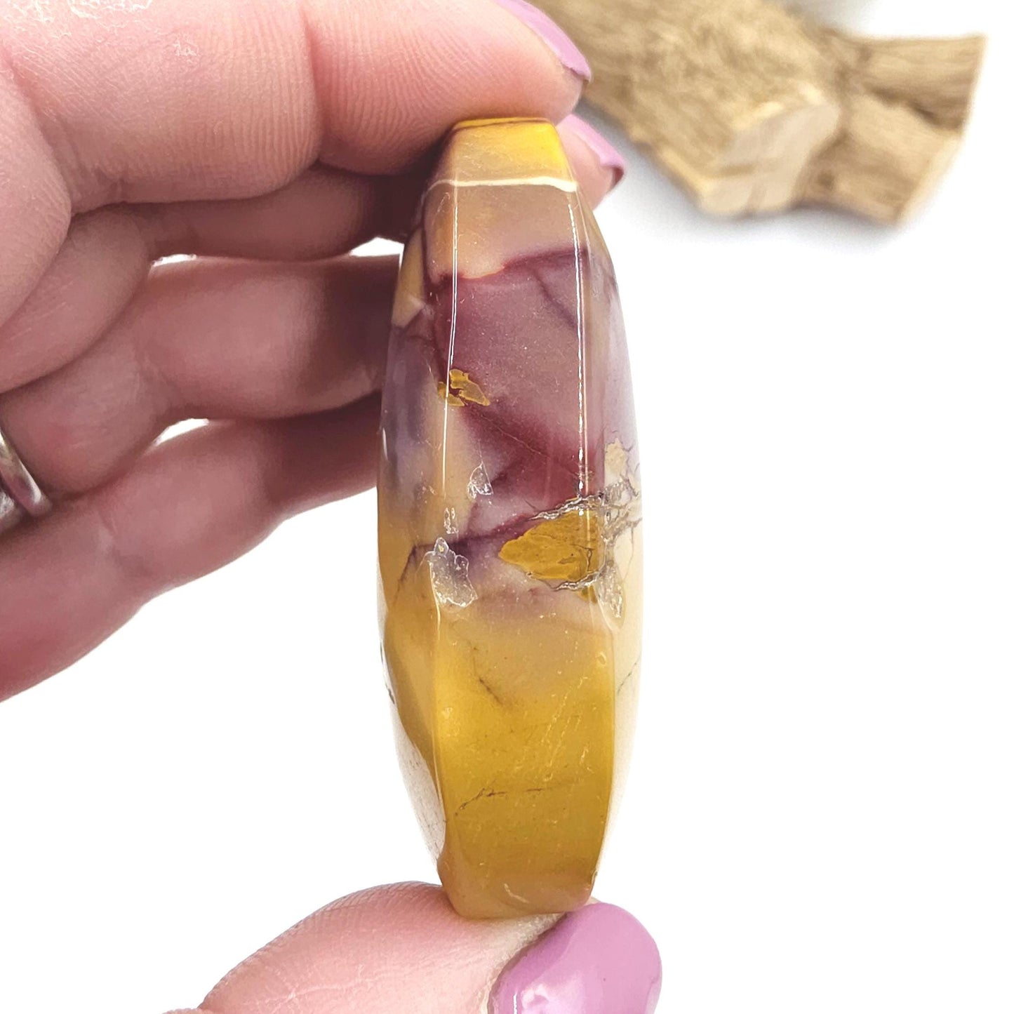 Mookaite Jasper Palm Stone – Strength, Grounding & Emotional Balance Crystal, 70g