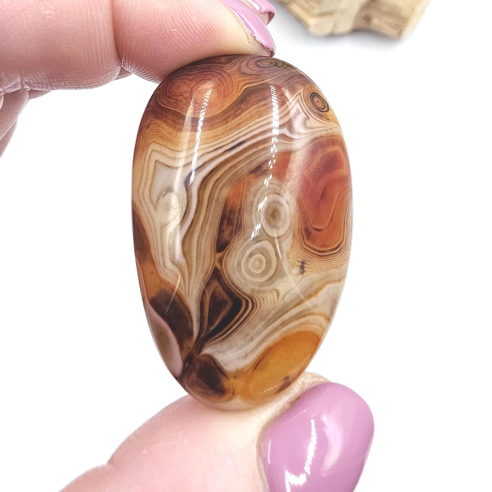 Sardonyx Palm Stone – Strength, Protection & Emotional Balance Crystal, 40g