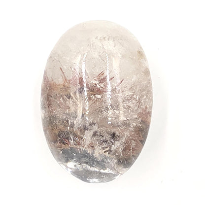 Rare Rutile & Mica Clear Quartz Palm Stone – Clarity, Healing and Energy Amplification Crystal, 140g