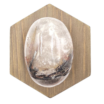 Rare Rutile & Mica Clear Quartz Palm Stone – Clarity, Healing and Energy Amplification Crystal, 140g