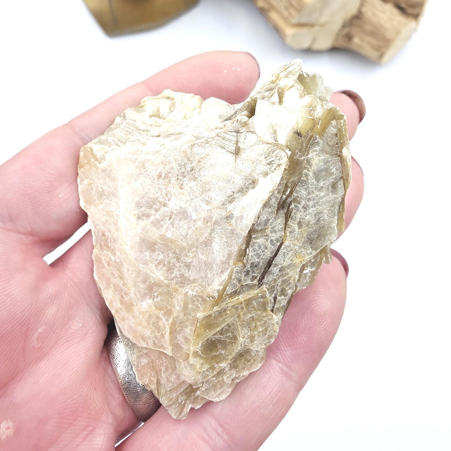 Raw Golden Mica (Muscovite) Specimen – Confidence, Clarity & Spiritual Growth Crystal, 75g
