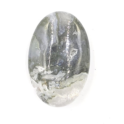 Drusy Moss Agate Palm Stone – Grounding & Growth Healing Crystal, 40g