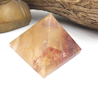 Golden Healer Pyramid – Healing, Balance & High Vibrational Quartz Crystal, 105g