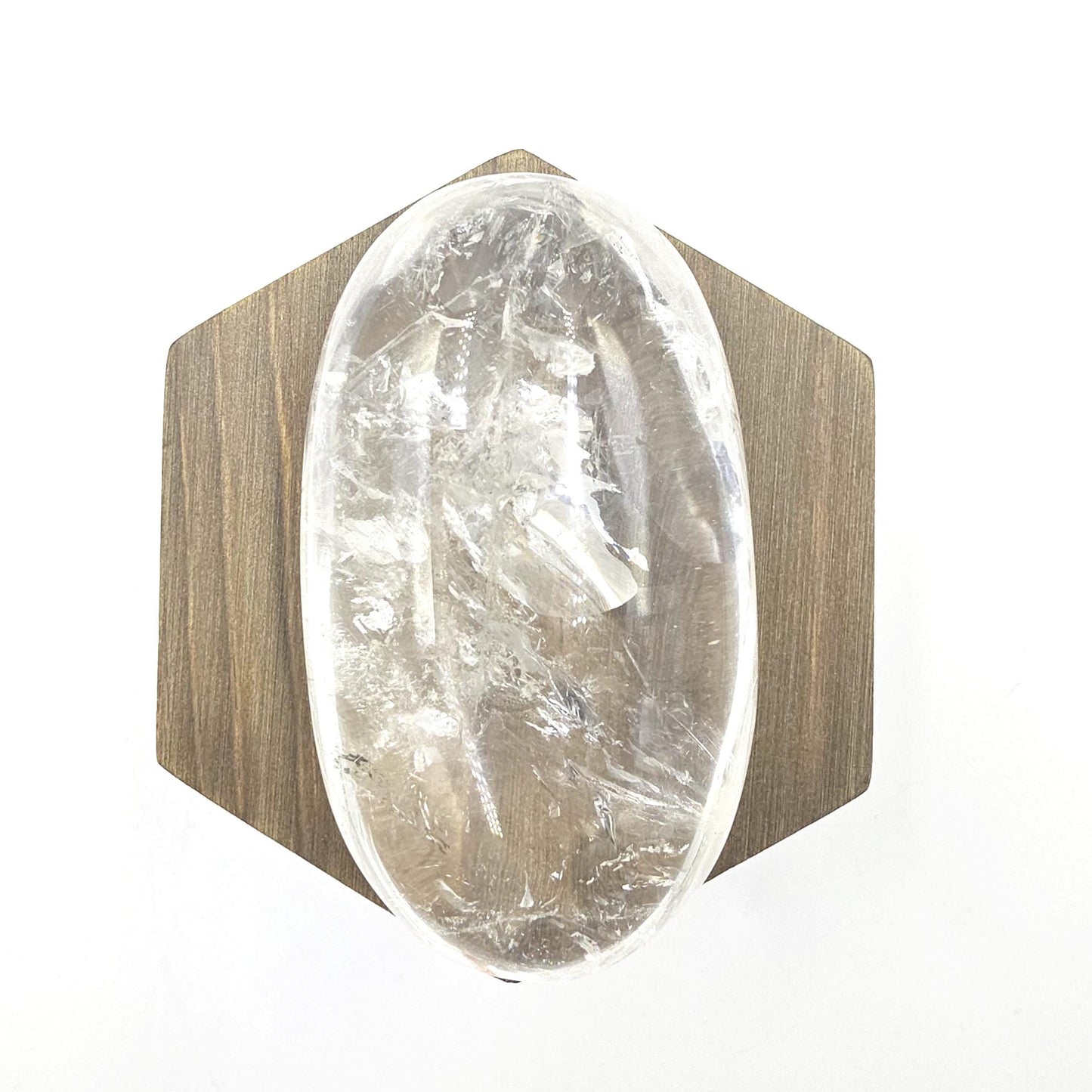 Large Clear Quartz Palm Stone with Rainbows – Clarity, Energy Amplification & Healing Crystal, 150g