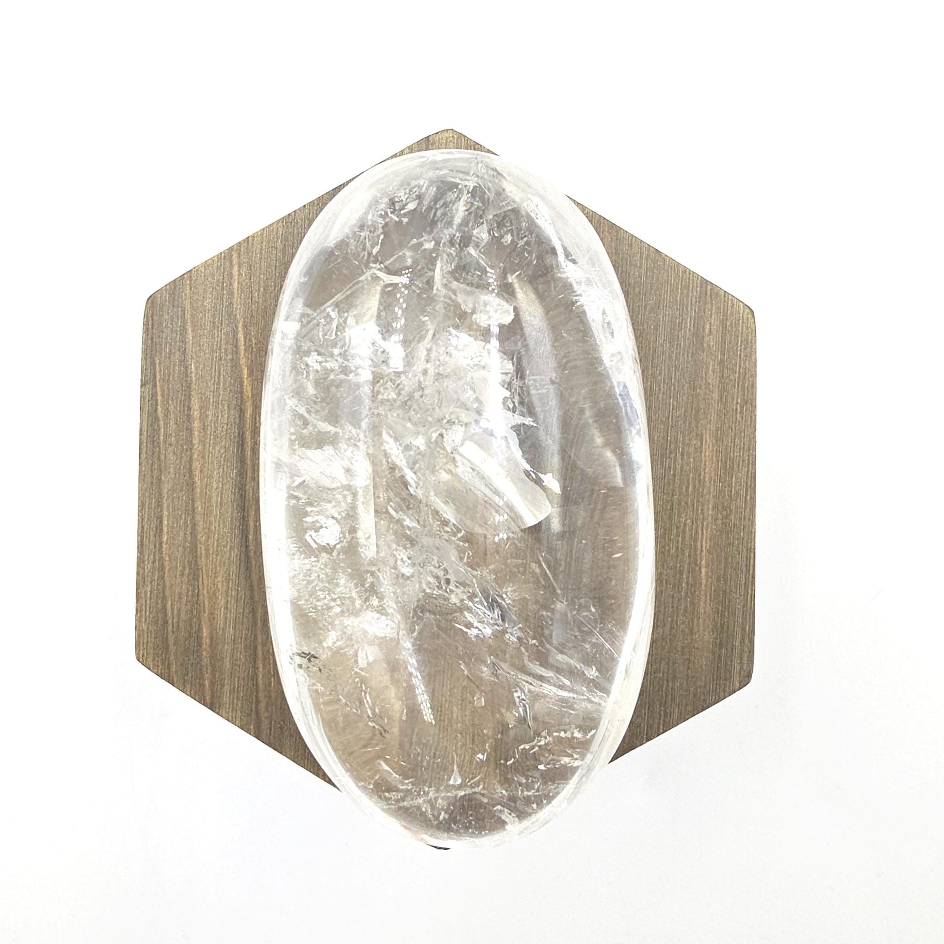 Large Clear Quartz Palm Stone with Rainbows – Clarity, Energy Amplification & Healing Crystal, 150g