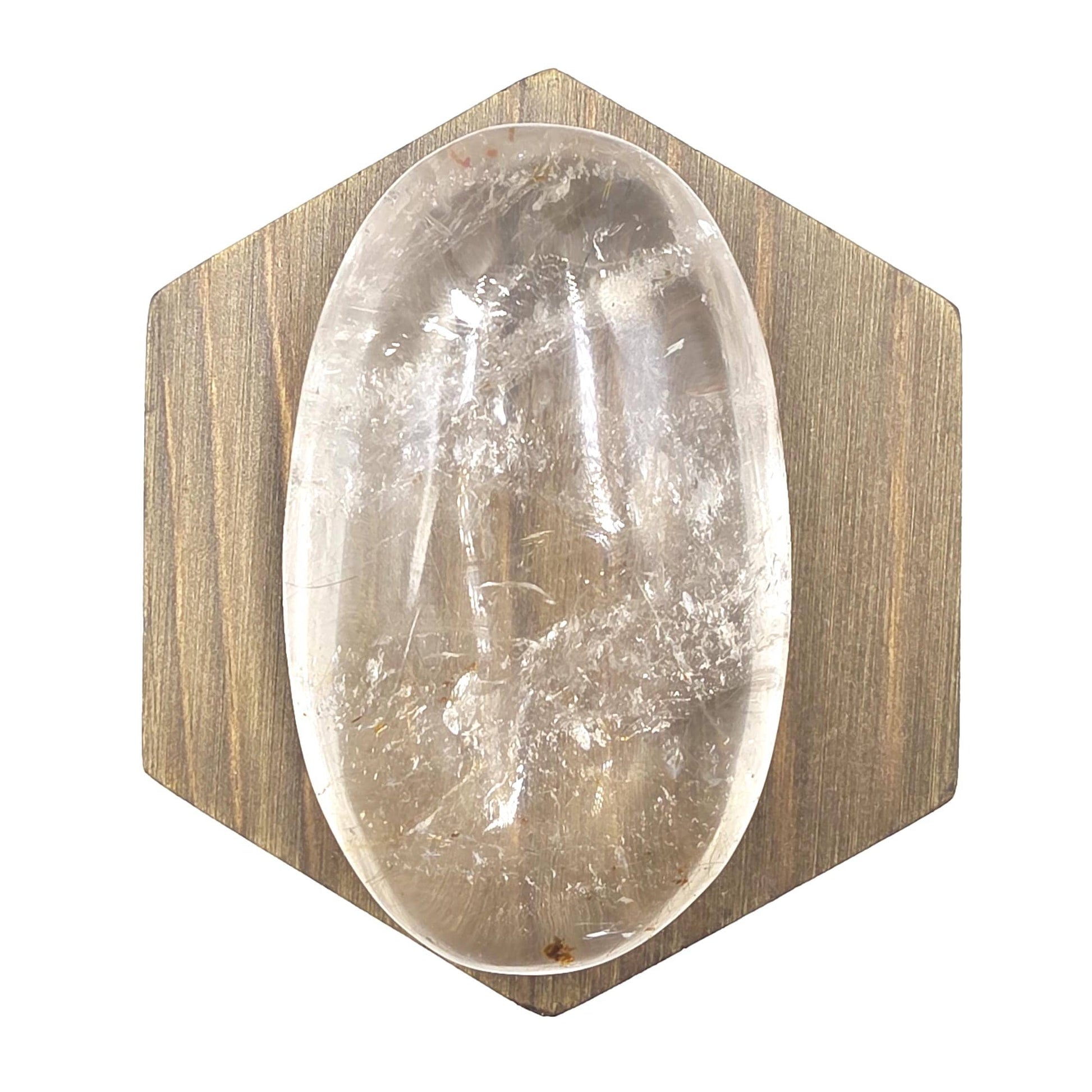 Clear Quartz Palm Stone with Microscopic Rutile Threads – Clarity & Energy Amplification Crystal, 115g