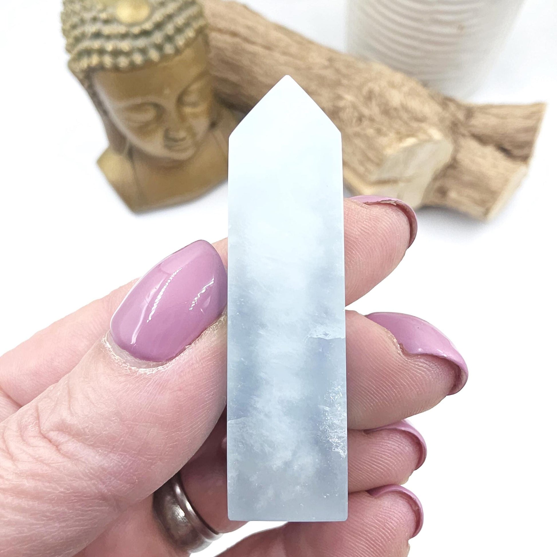 Aquamarine Tower – Calm, Communication & Emotional Balance Crystal, 23g