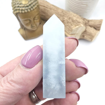 Aquamarine Tower – Calm, Communication & Emotional Balance Crystal, 23g
