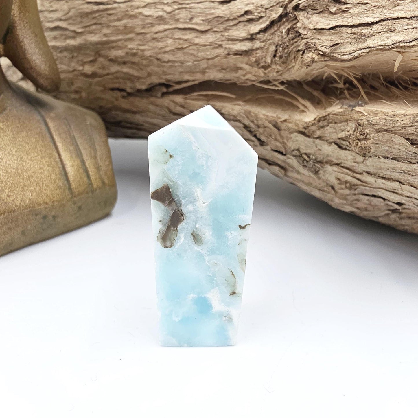 Natural Larimar Mini Tower – Calm, Communication & Emotional Healing Crystal, 19g