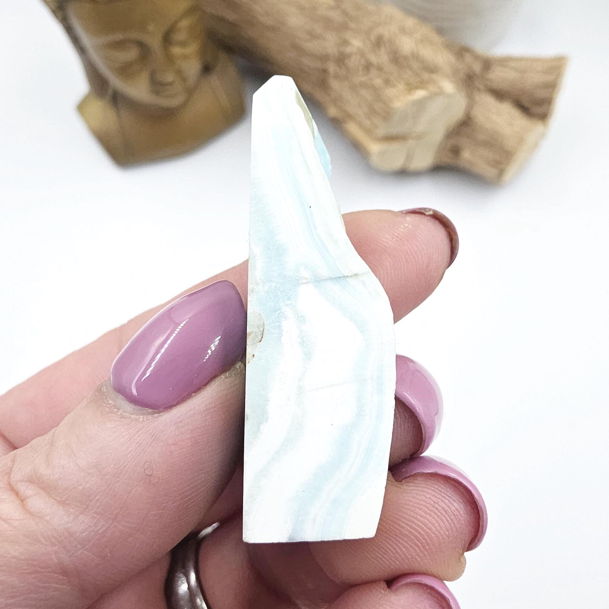 Natural Larimar Mini Tower – Calm, Communication & Emotional Healing Crystal, 19g