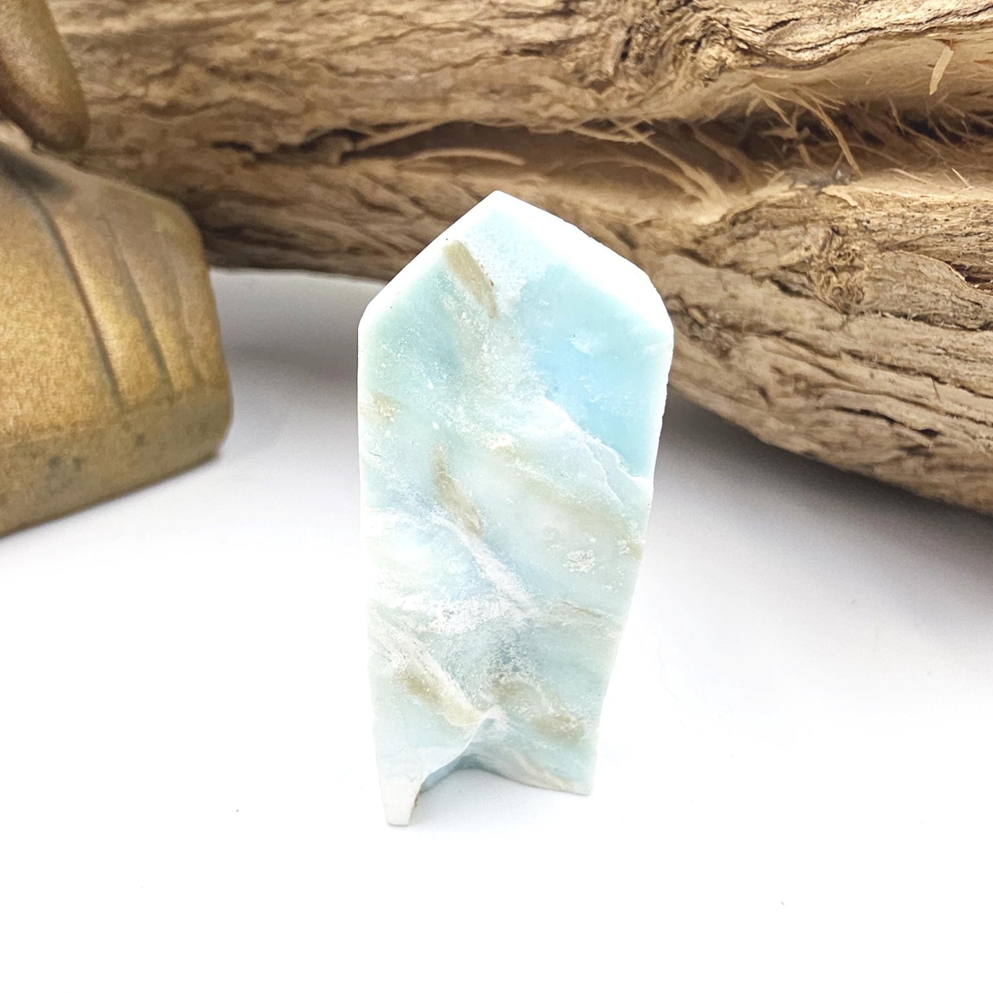 Natural Larimar Mini Tower – Calm, Communication & Emotional Healing Crystal, 19g