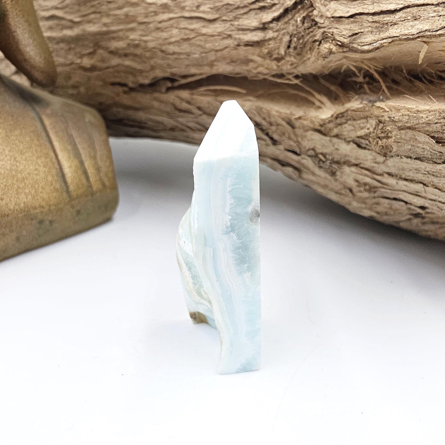 Natural Larimar Mini Tower – Calm, Communication & Emotional Healing Crystal, 19g